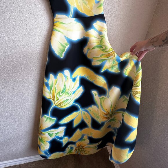 NWT ASOS DESIGN High-Low Plunge Maxi Dress in Bold Floral Print - Picture 11 of 16